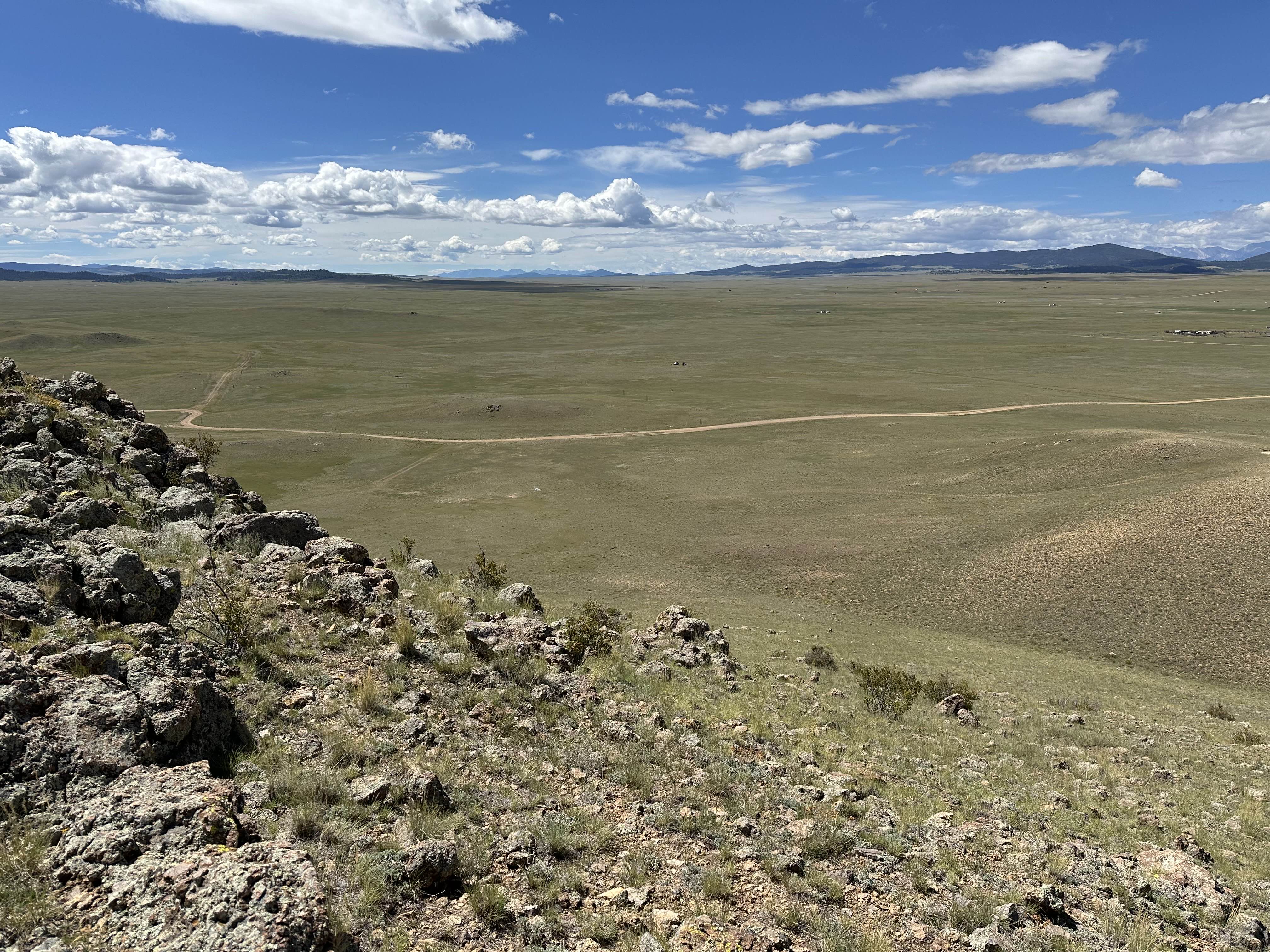 View from the bluff overlooking the campsite area and Shawnee Trail